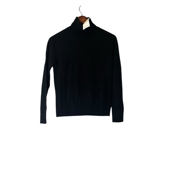 Quince 100% Cashmere Turtleneck Sweater Womens Size Small Black Soft - Picture 1 of 5